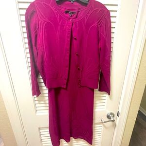 Gucci knit tank dress and with matching cropped sweater.